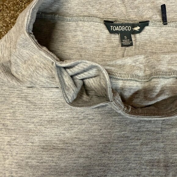 Toad&Co Pencil Skirt Stretch Small Heather Gray Knit Organic Cotton Casual Beach - Picture 6 of 10